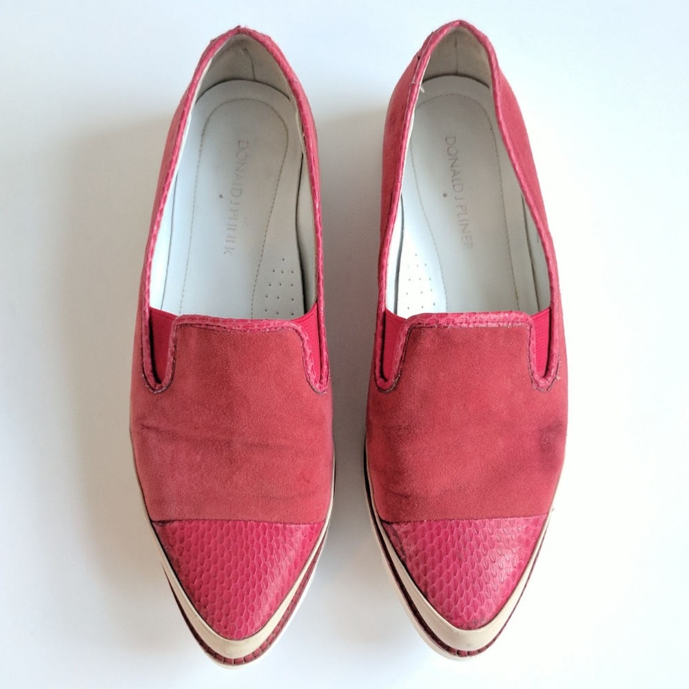 Donald J. Pliner Beliz Suede & Snakeskin Sneaker